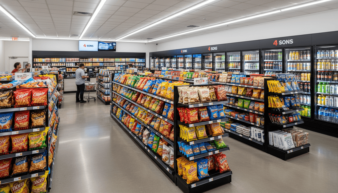 Interior of 4 Sons convenience store